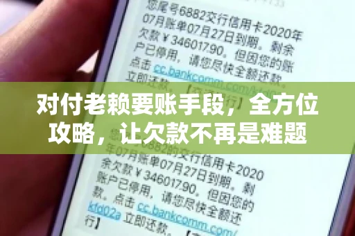 对付老赖要账手段，全方位攻略，让欠款不再是难题
