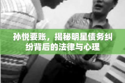 孙悦要账，揭秘明星债务纠纷背后的法律与心理