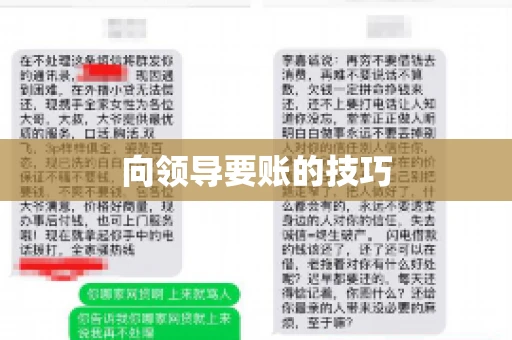 向领导要账的技巧