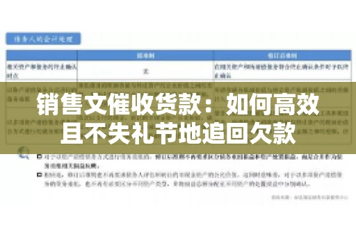 销售文催收货款：如何高效且不失礼节地追回欠款
