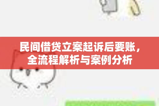 民间借贷立案起诉后要账，全流程解析与案例分析