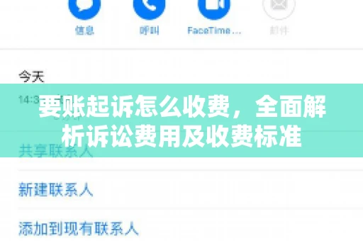 要账起诉怎么收费，全面解析诉讼费用及收费标准