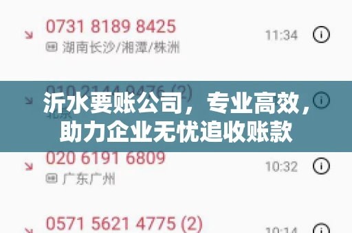 沂水要账公司，专业高效，助力企业无忧追收账款