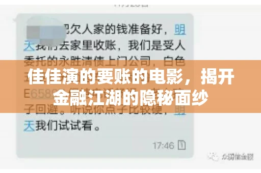 佳佳演的要账的电影，揭开金融江湖的隐秘面纱