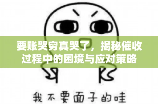 要账哭穷真哭了，揭秘催收过程中的困境与应对策略