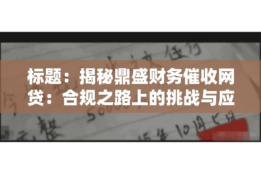 标题：揭秘鼎盛财务催收网贷：合规之路上的挑战与应对