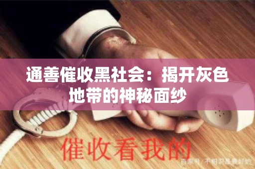 通善催收黑社会：揭开灰色地带的神秘面纱